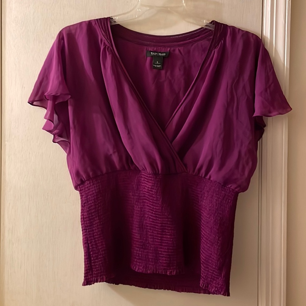 White House Black Market Purple Blouse